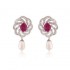 Beautifully Crafted Diamond Pendant Set with Matching Earrings in 18k gold with Certified Diamonds - PD1328P